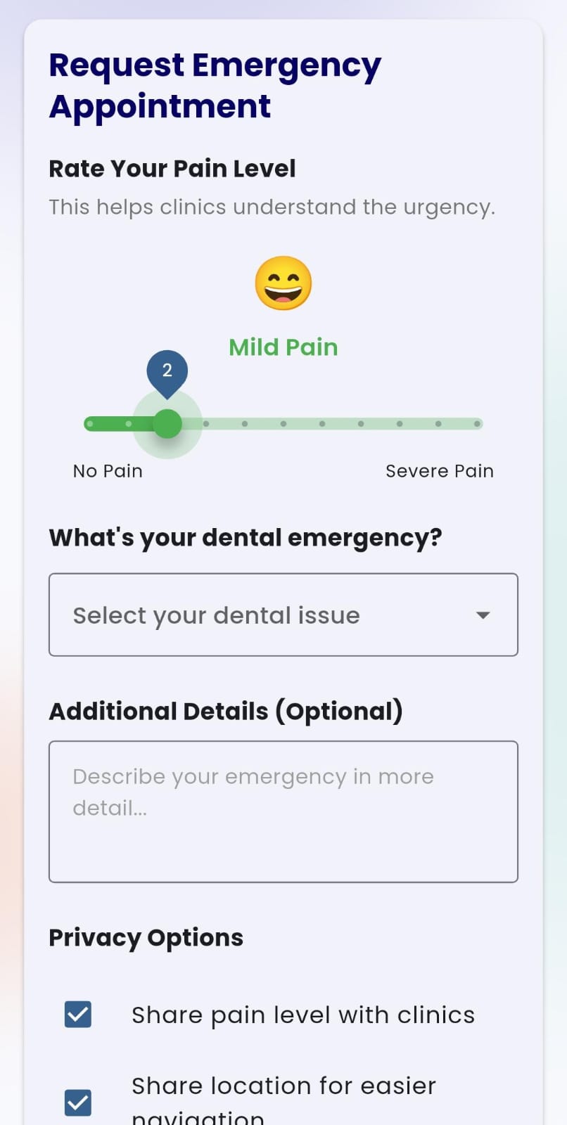 Dental Emergency Module